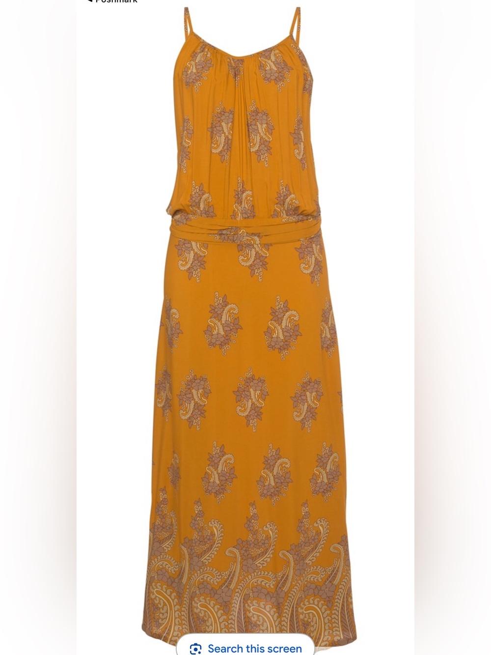 NWOT SZ 10 Curry Paisley Maxi Dress